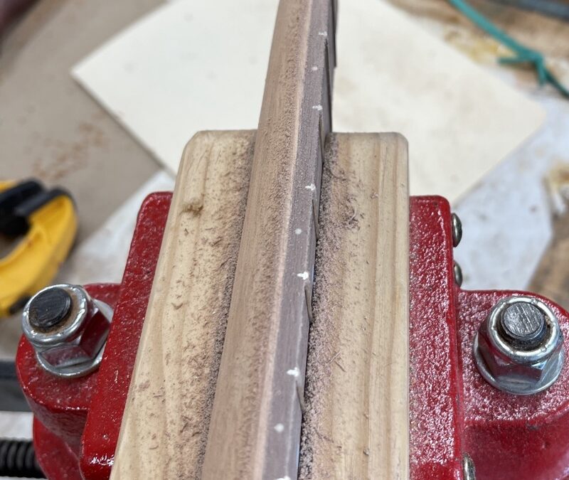 Gluing the Fretboard